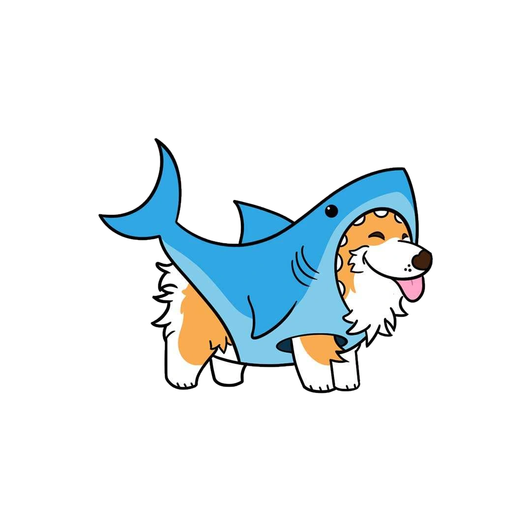 Dog Shark Sticker